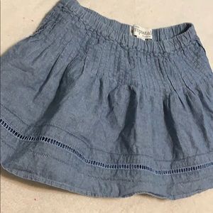 aero blue jean skirt